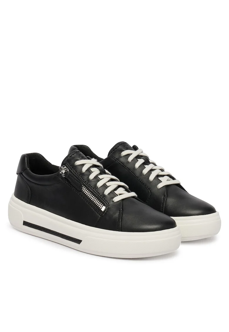 Tenisi dama,  piele naturala, negru, pentru femei