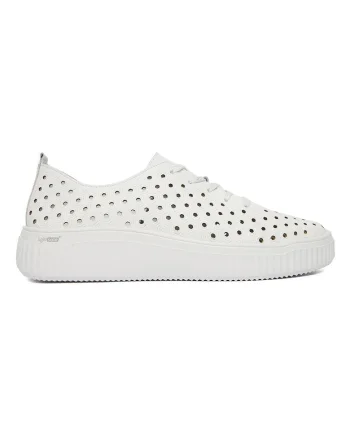 Tenisi dama,  piele naturala, alb, platforma, confort sporit