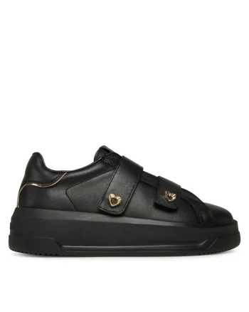Tenisi dama,  piele naturala, negru, sistem inchidere Velcro,