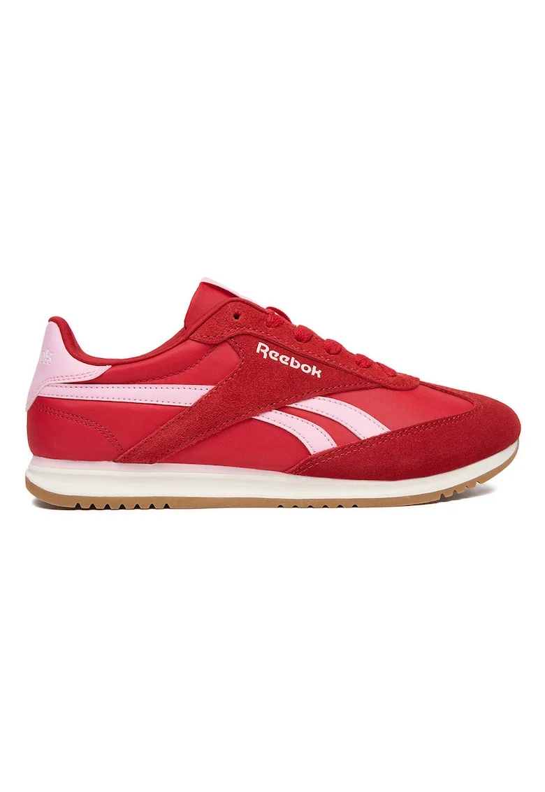 Tenisi dama,  piele naturala, rosu, material textil