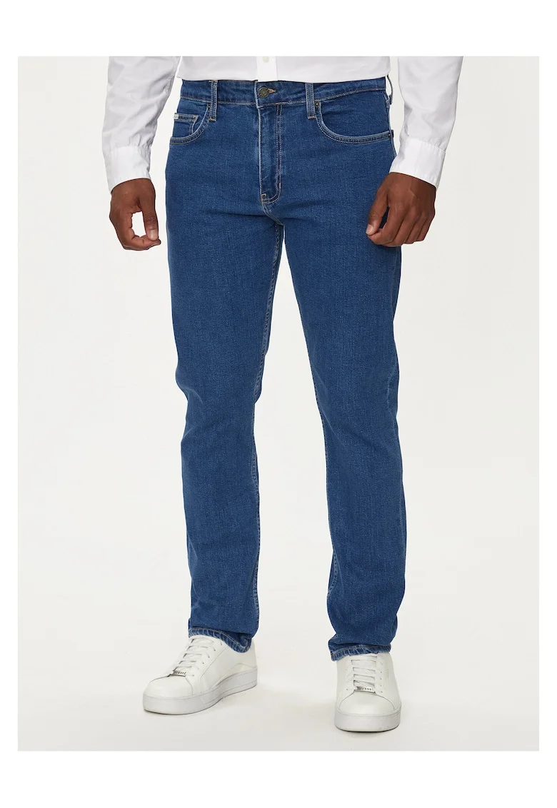 Blugi barbati,  slim fit, bleumarin, bumbac - 648975, Bleumarin