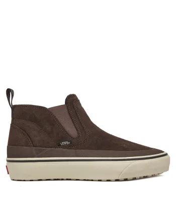 Tenisi unisex,  piele naturala, maro, material sintetic,