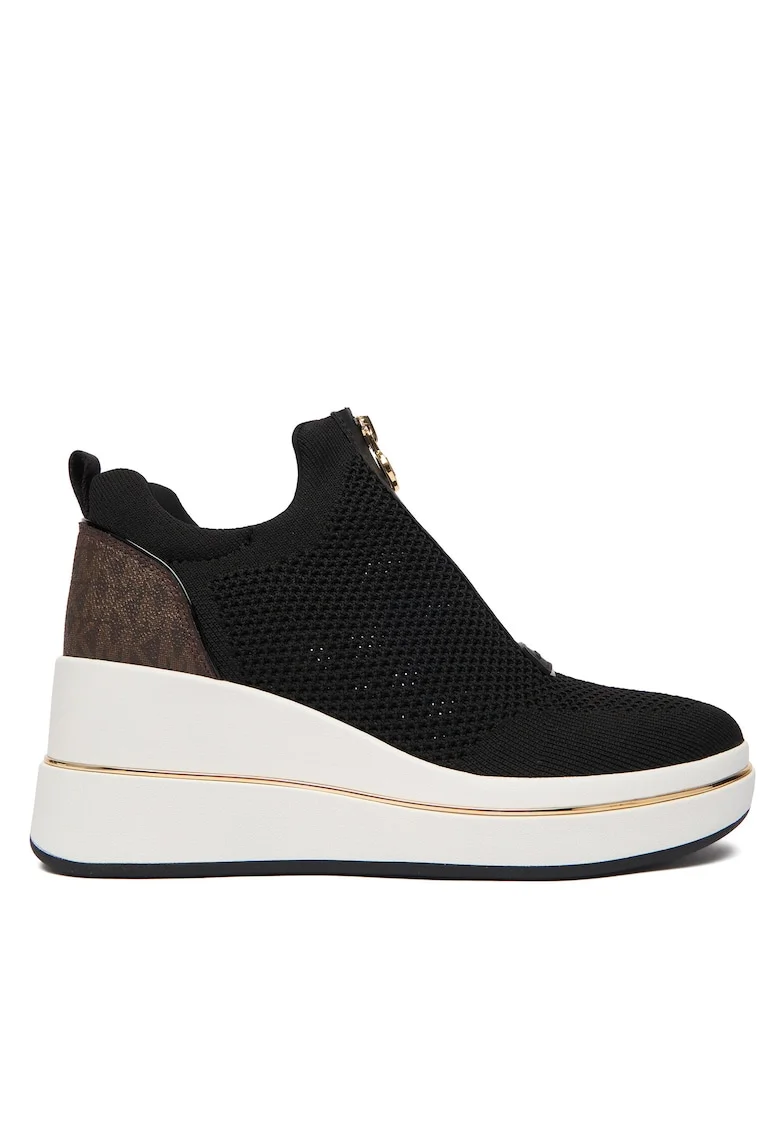 Tenisi dama,  textil, fermoar, maro/negru