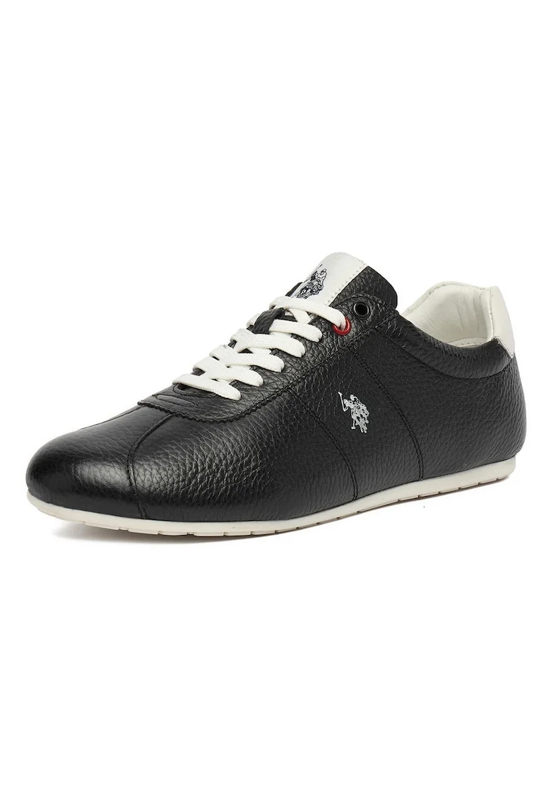 Tenisi dama, U.S. Polo Assn, piele naturala, negru, pentru femei
