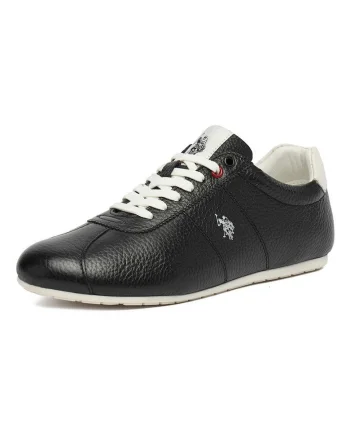 Tenisi dama, U.S. Polo Assn, piele naturala, negru, pentru femei