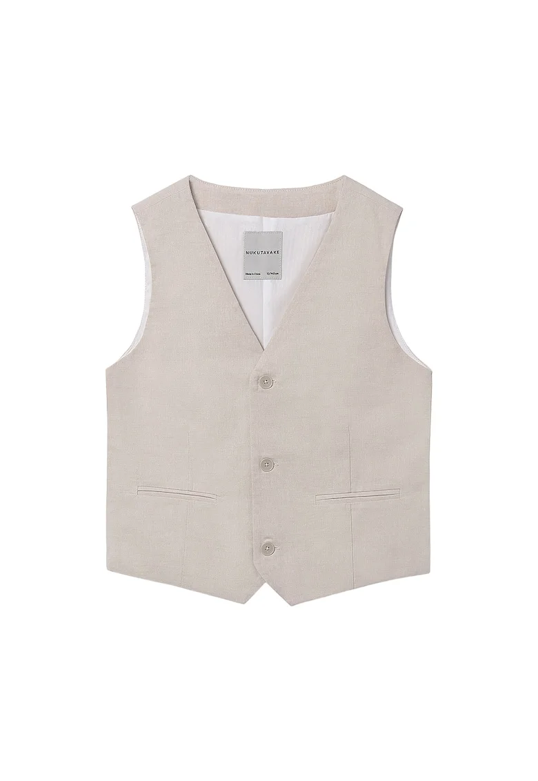 Vesta copii,  bumbac, bej, 90% bumbac, 10% in