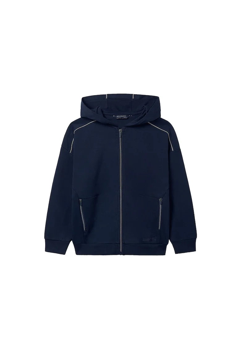 Bluza copii,  fermoar, bleumarin, bumbac/poliester