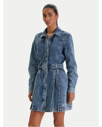 Rochie din denim  Bumbac, Albastru, Albastru