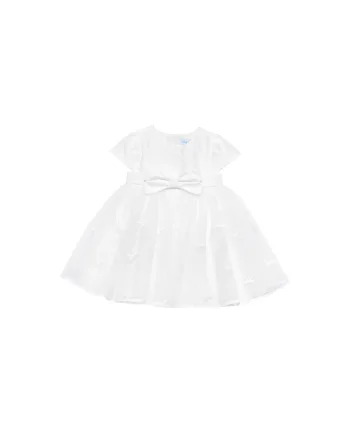 Rochie fete,  fermoar, ecru, 72% poliester, 28% poliamida