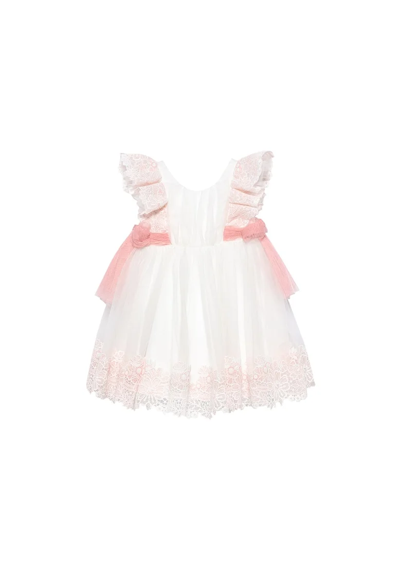 Rochie fete,  eleganta, alb, poliester,