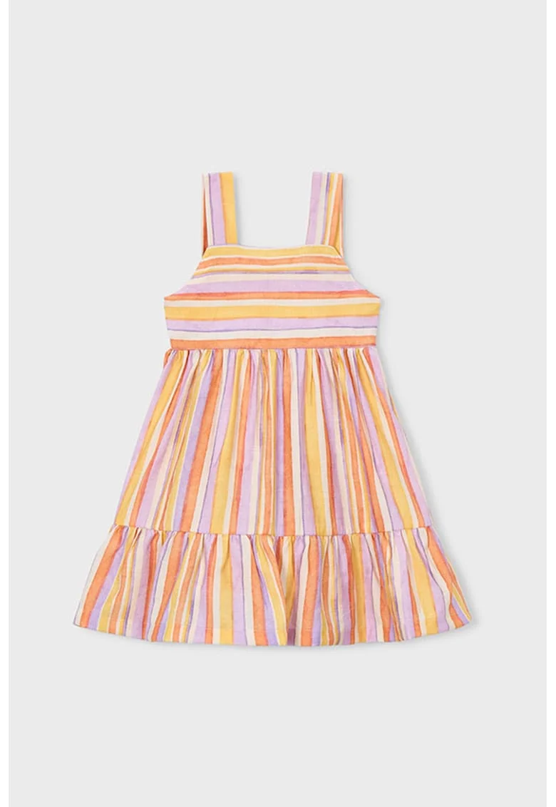Rochie evazata cu dungi, Multicolor