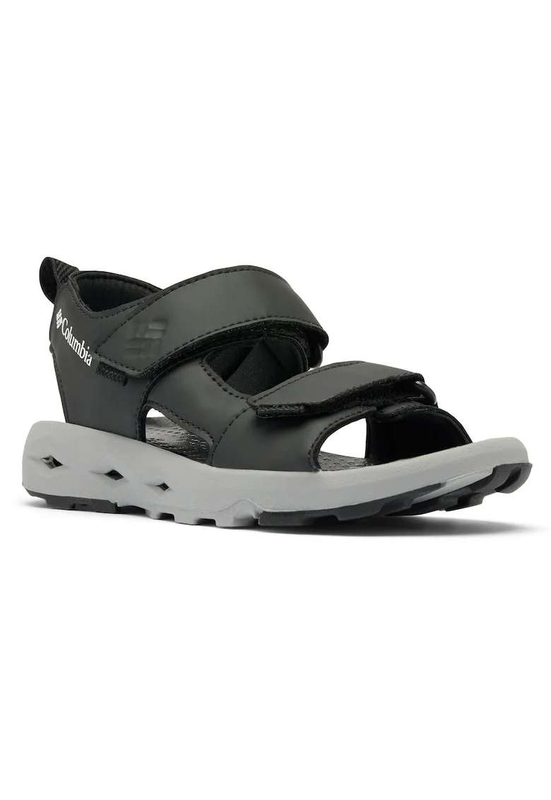 Sandale unisex,  piele ecologica, negru,