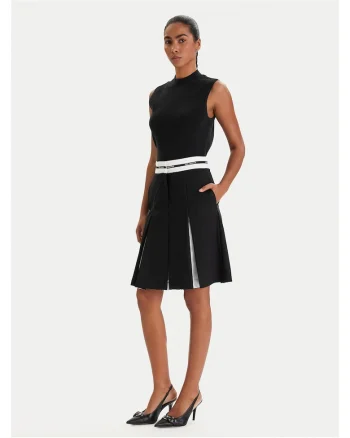 Fusta mini,  neagra, fermoar