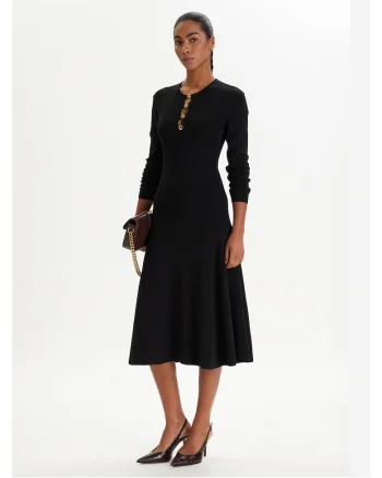 Rochie tricotata  neagra, Negru