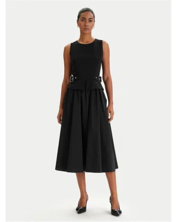 Rochie cocktail,  neagra, poliester, fermoar