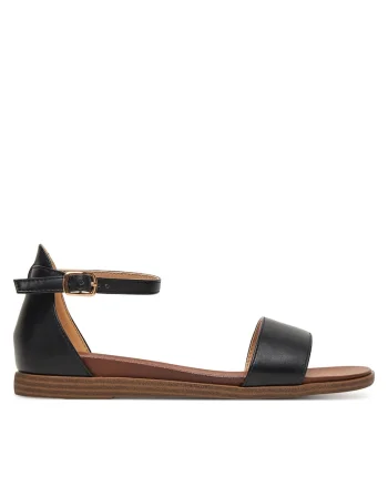 Sandale dama,  material textil, Negru