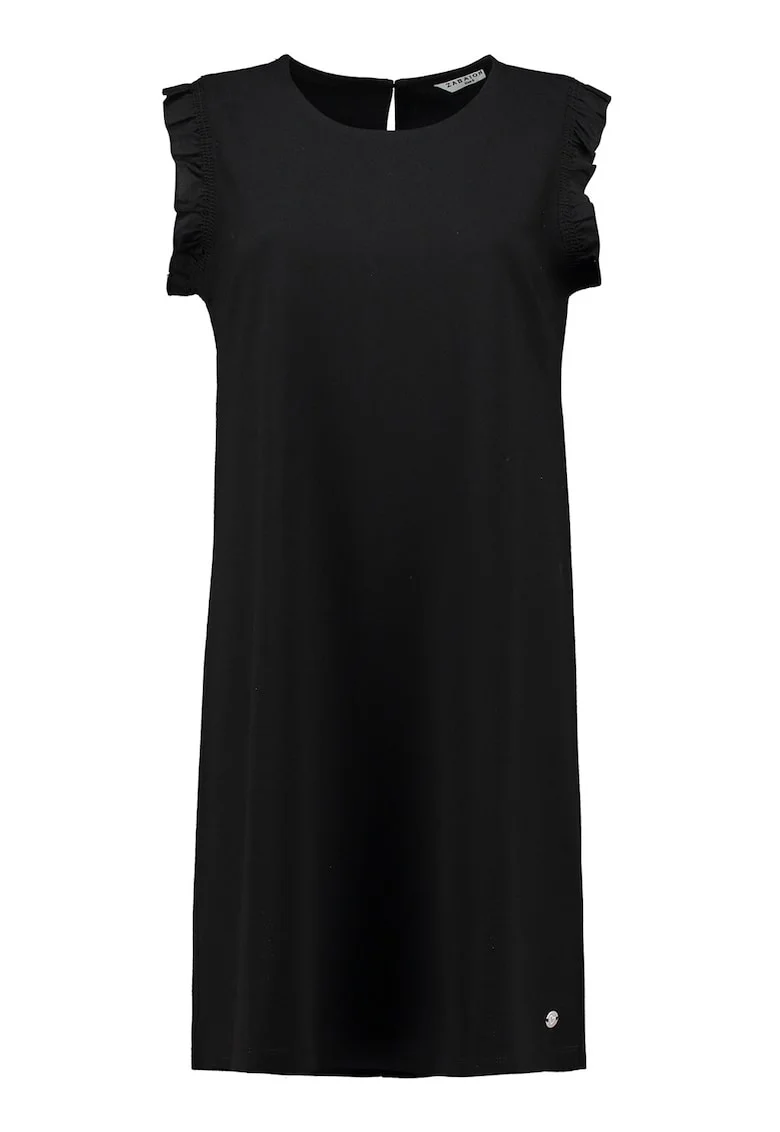 Rochie scurta cu maneci cu volane, Negru