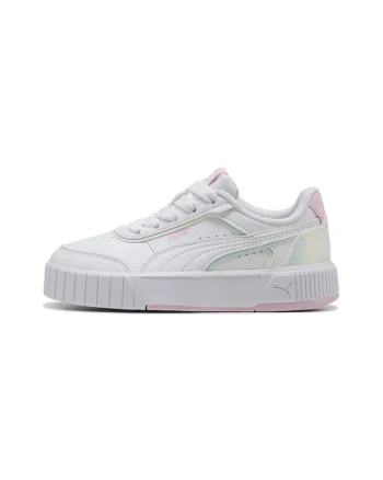 Pantofi sport Carina Mia Holo 2.0 de piele ecologica, Roz pastel/Galben pal/Alb optic
