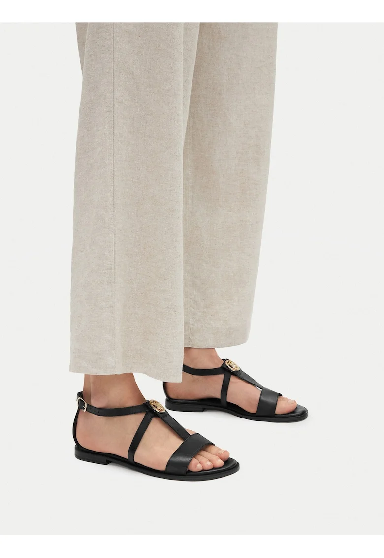 Sandale dama,  piele naturala, negru,