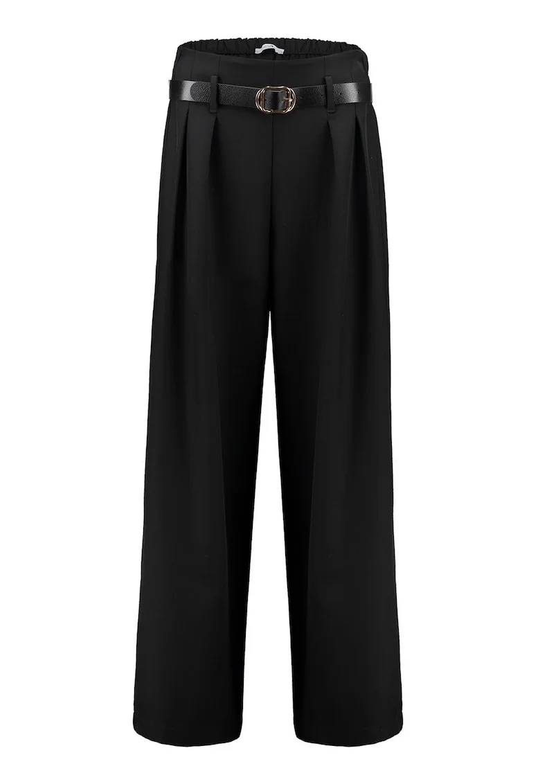 Pantaloni eleganti cu curea, Negru