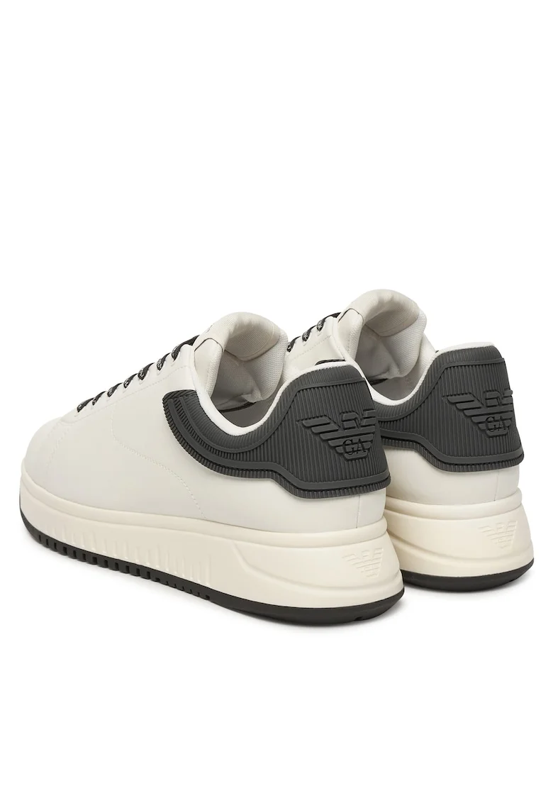 Tenisi barbati EM003663 AF18212,  Piele naturala, Alb/Negru