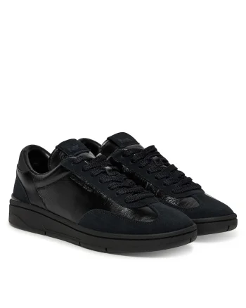 Tenisi barbati,  piele naturala, negru, design modern, durabilitate