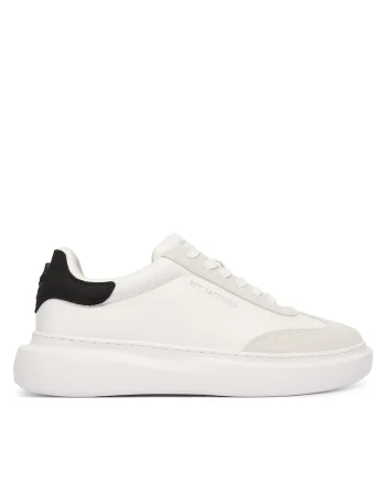 Tenisi barbati,  piele naturala, alb, design minimalist