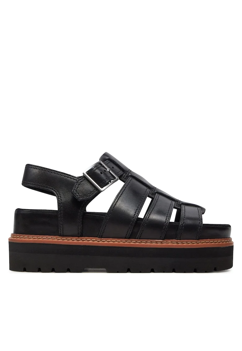 Sandale dama,  piele naturala, negru,