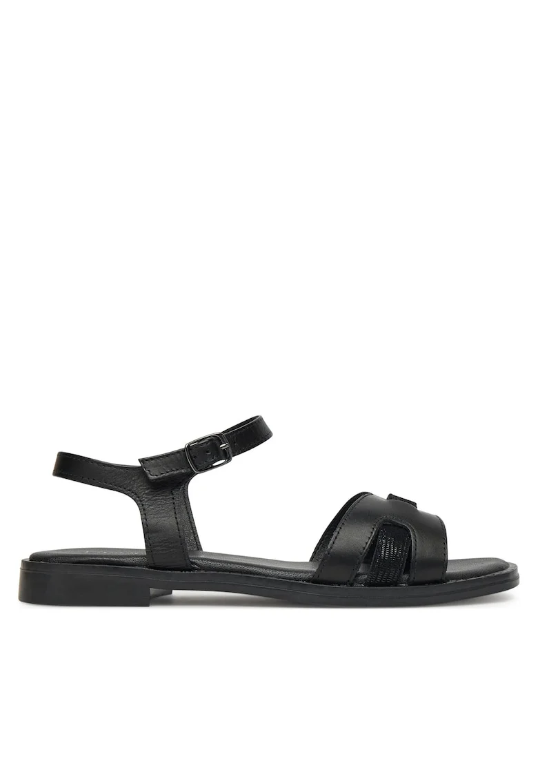 Sandale dama,  piele naturala, negru,