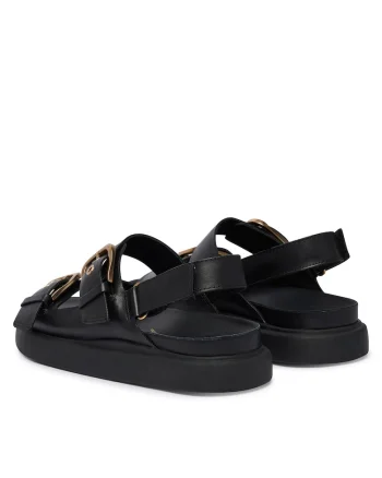 Sandale dama,  piele naturala, negru,