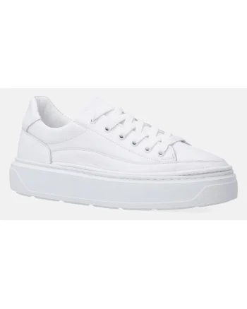 Pantofi sport de piele cu talpa inalta,