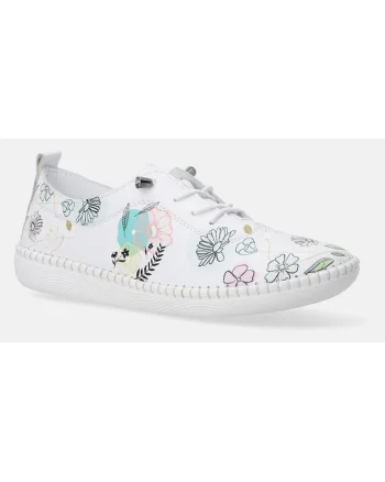 Pantofi sport din piele cu imprimeu floral