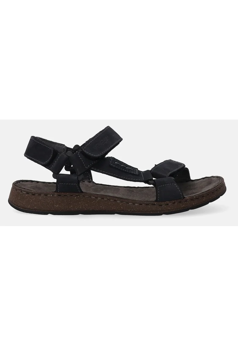 Sandale din piele nabuc cu velcro