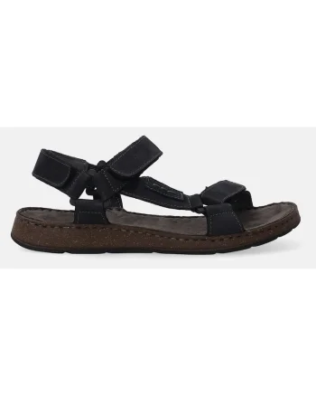 Sandale din piele nabuc cu velcro