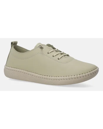 Pantofi sport din piele naturala cu model uni