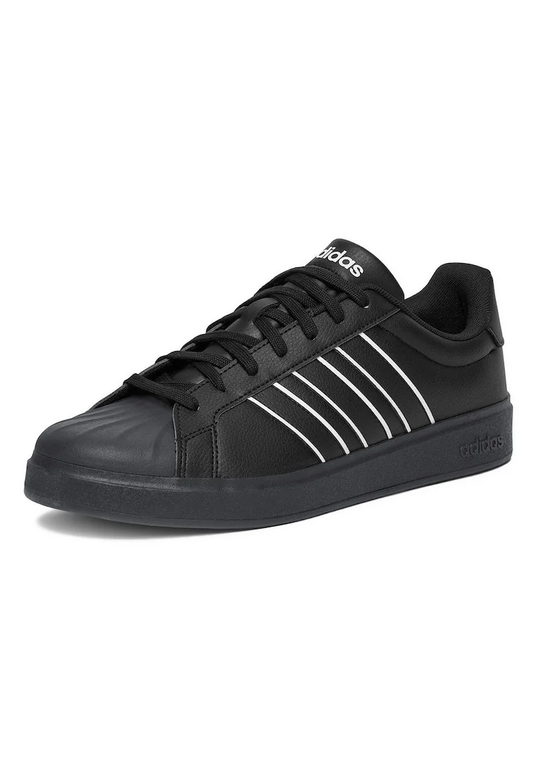Tenisi barbati,  negru, material sintetic, design sportiv