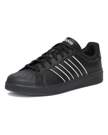 Tenisi barbati,  negru, material sintetic, design sportiv