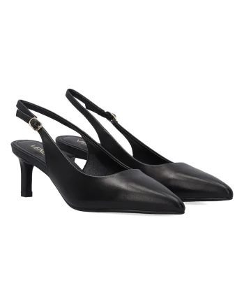 Pantofi slingback din piele cu catarama