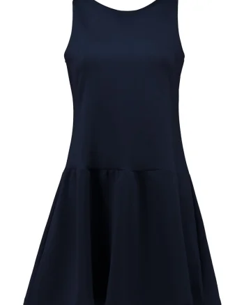 Rochie mini cu croiala evazata, Bleumarin