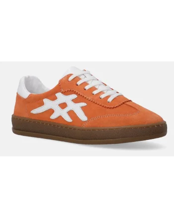 Pantofi sport din piele intoarsa cu garnituri din piele naturala