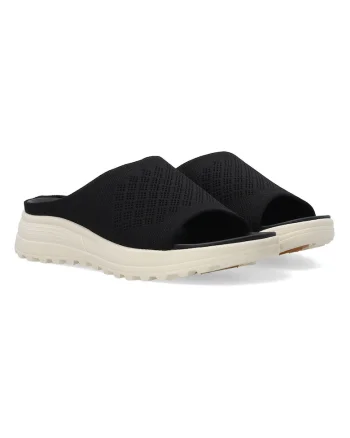 Sandale cu talpa wedge din material textil