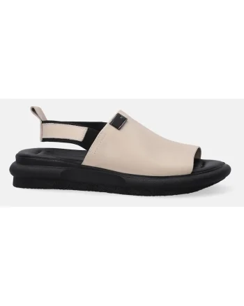 Sandale slingback din piele cu bareta elastica
