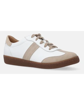 Pantofi sport din piele cu segmente contrastante