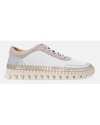 Pantofi sport din piele cu cu insertii contrastante