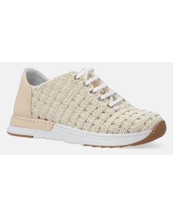 Pantofi sport din textil cu garnituri din piele