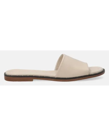 Papuci basic din piele uni