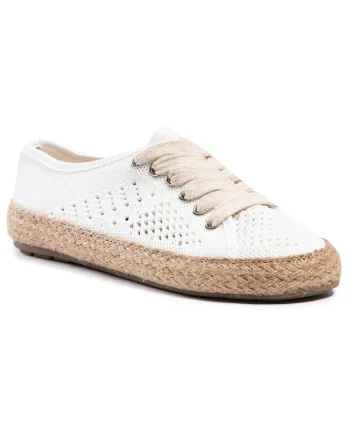 Espadrile femeie,  material textil, alb,