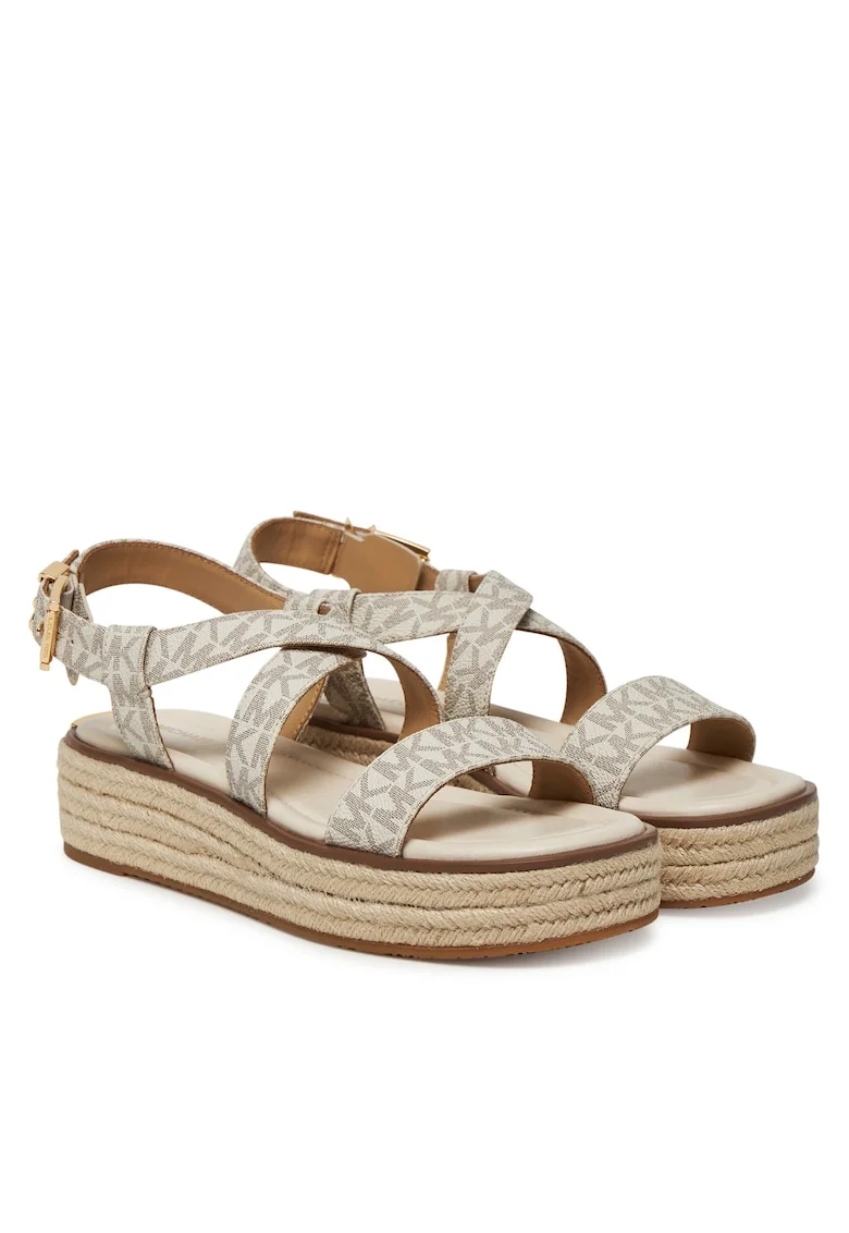 Espadrile de dama,  tesatura, bej,