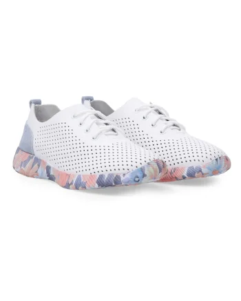 Pantofi sport cu perforatii din piele