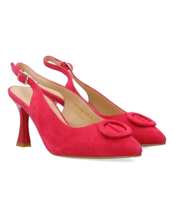 Pantofi slingback din piele intoarsa